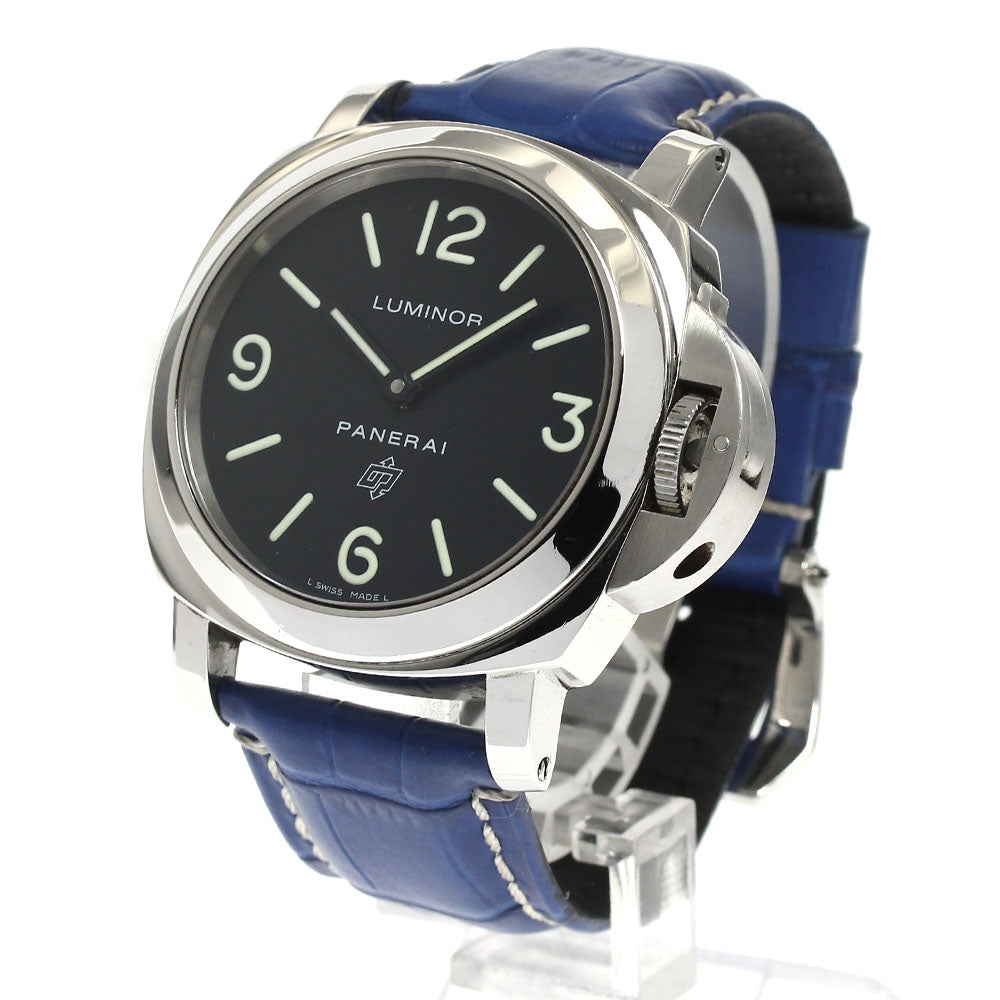 PANERAI Luminor base logo acciaio PAM01000 black Dial Hand Winding Men's Watch_888313