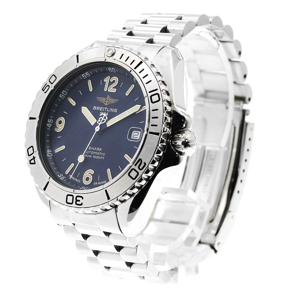 BREITLING Shark A17605 Date Navy Dial Automatic Men's Watch_888319