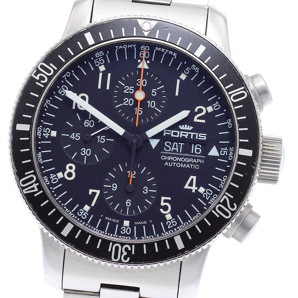 FORTIS 638.22.141 Chronograph day date black Dial Automatic Men's Watch_888335