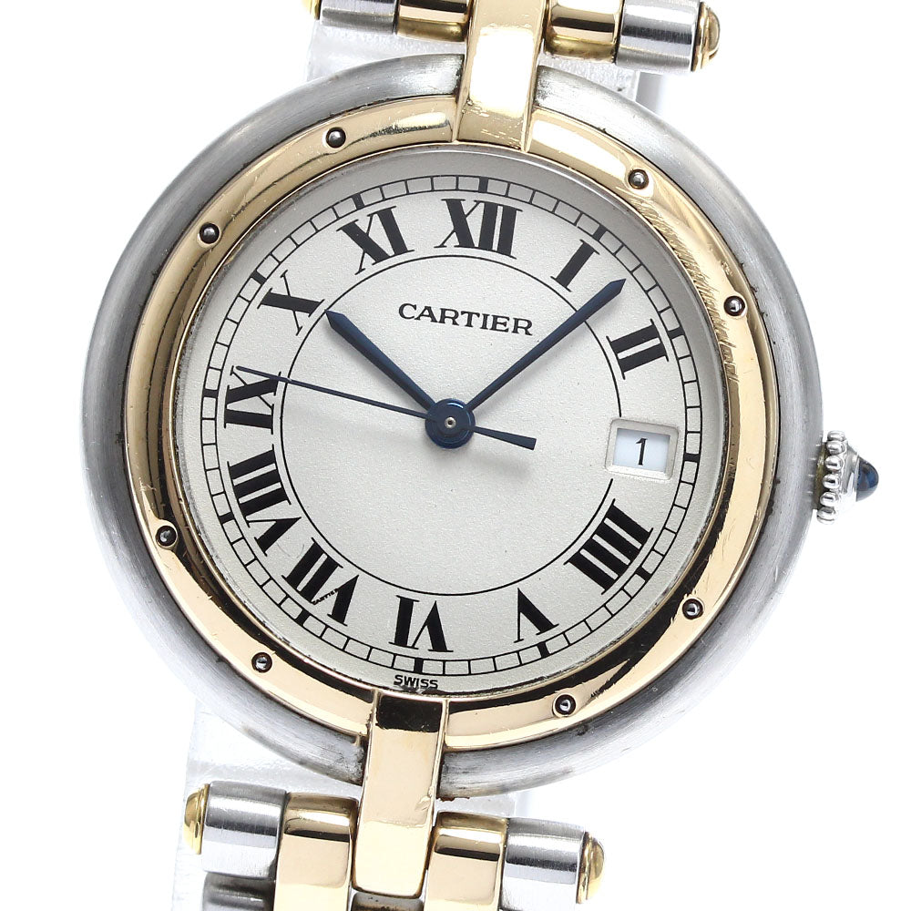 CARTIER PANTHERE Vendome LM 83084242 Round 2 Row beige Dial Quartz Men's_888338