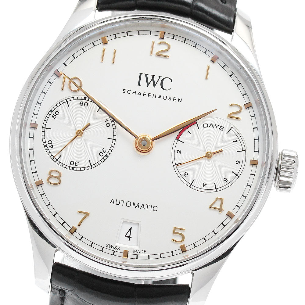 IWC SCHAFFHAUSEN Portugieser 7 Days Automatic IW500704 Date Silver Dial Automatic Men's Watch_888341