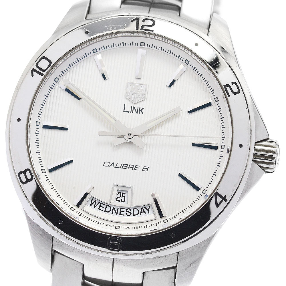TAG HEUER Link WAT2011 Day date Silver Dial Automatic Men's Watch_888355