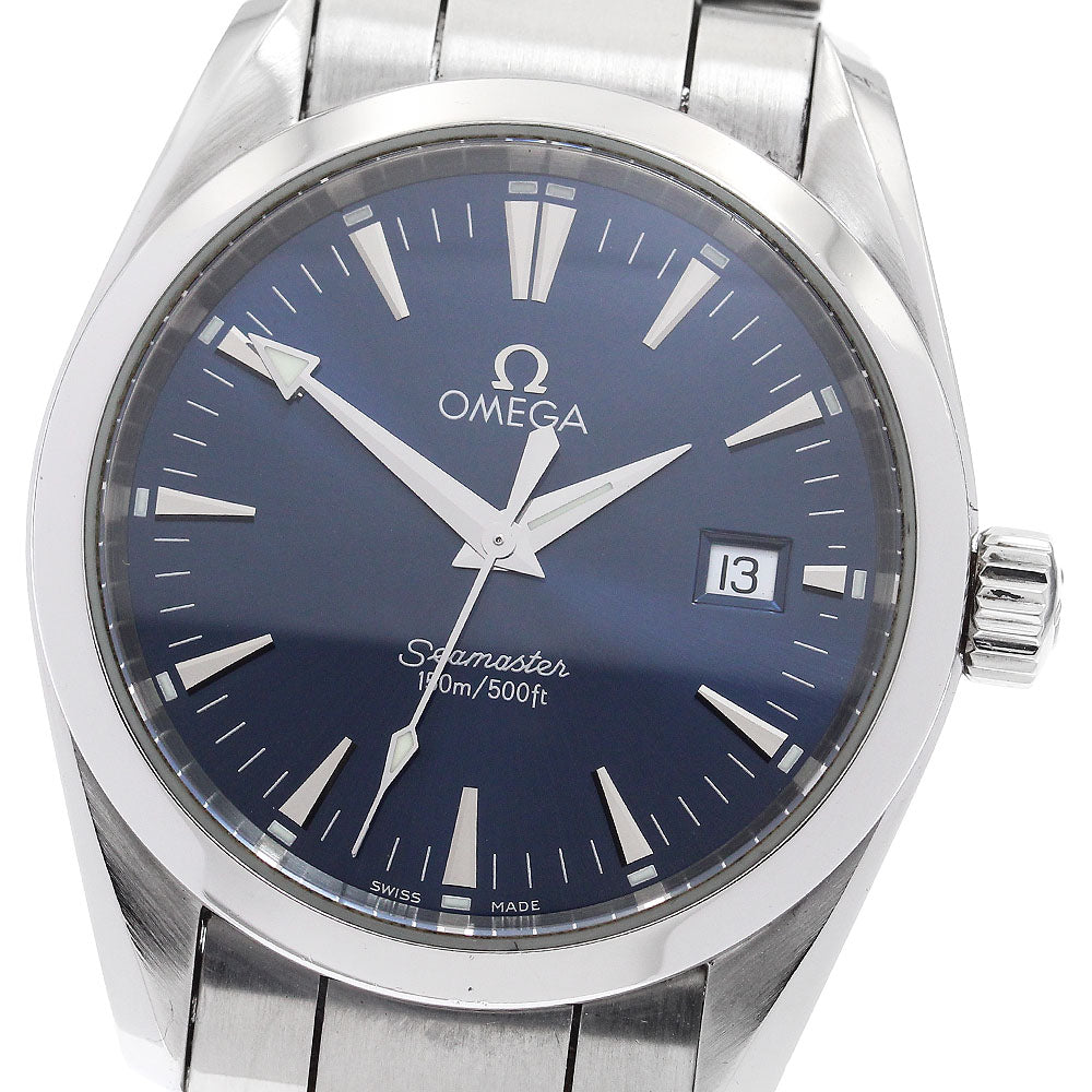 OMEGA Seamaster Aqua Terra 2518.80 Date Navy Dial Quartz Boy's Watch_888364