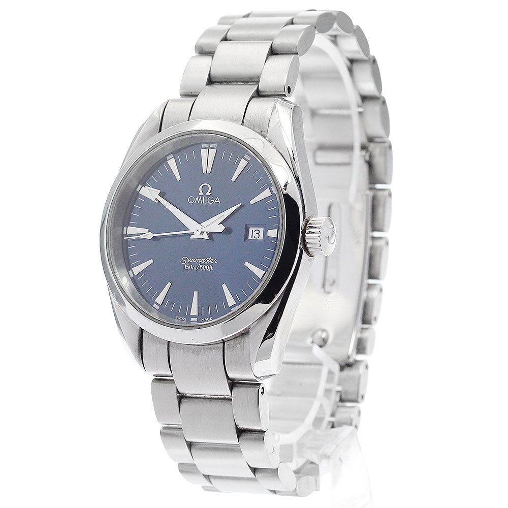 OMEGA Seamaster Aqua Terra 2518.80 Date Navy Dial Quartz Boy's Watch_888364