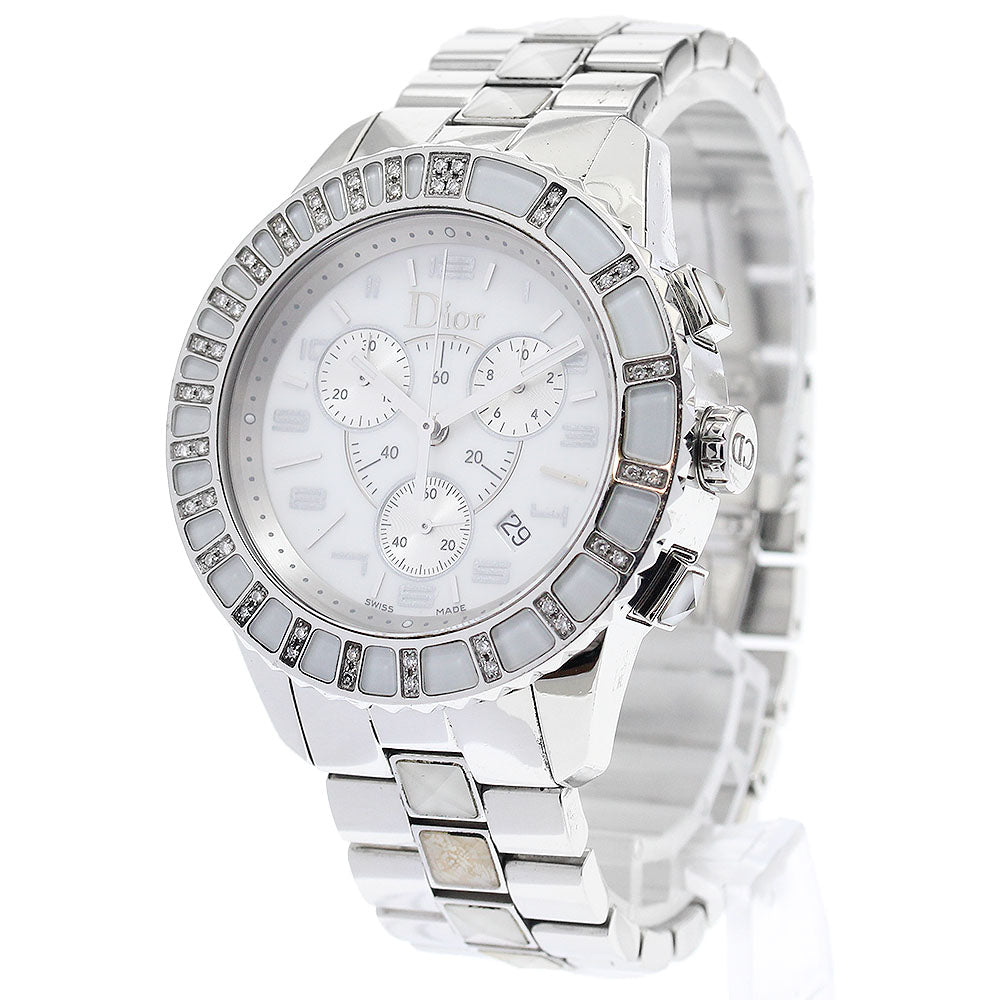Dior crystal CD114311 diamond bezel chronograph Quartz Men's Watch_888366