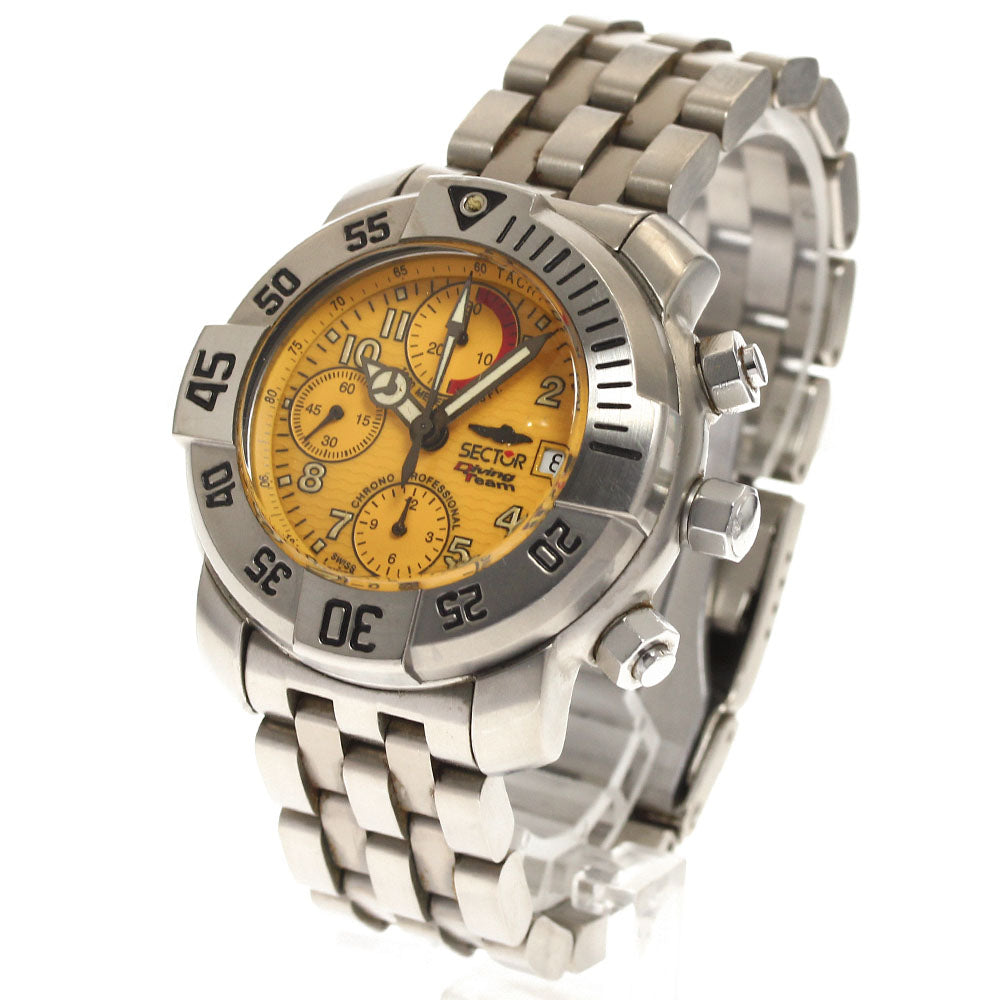 SECTOR Diving Team 1000 S-1081 Chronograph yellow Dial Automatic Men's Watch_888369
