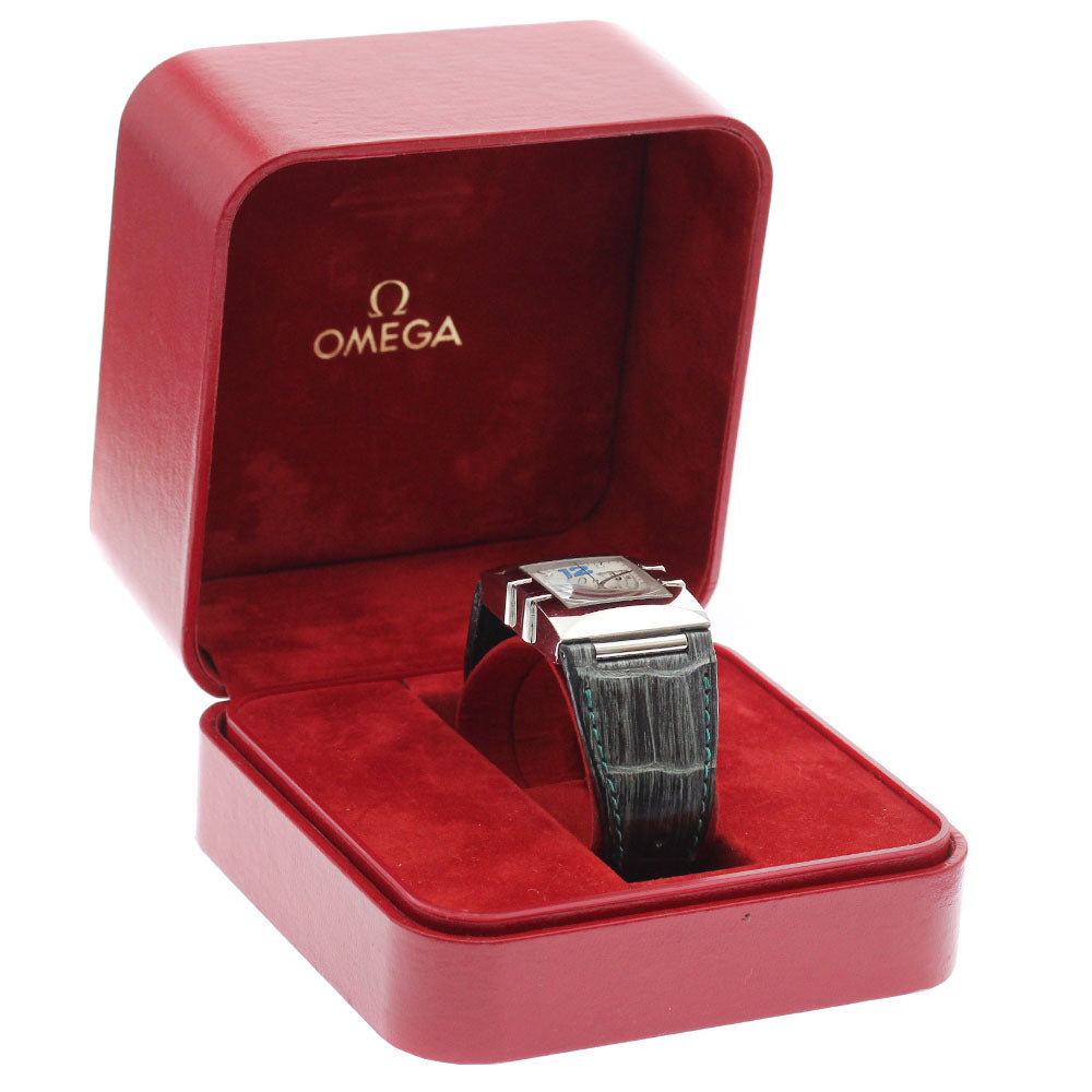 OMEGA Constellation Quadra 1841.76.61 4P Diamond Chronograph White shell Dial Quartz Ladies Watch_888374