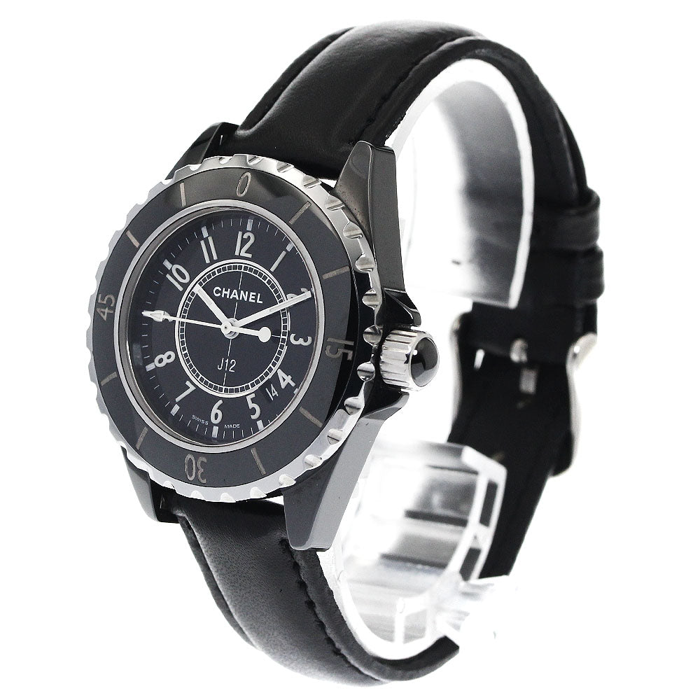 CHANEL J12 H0680 Black ceramic date black Dial Quartz Ladies Watch_888281