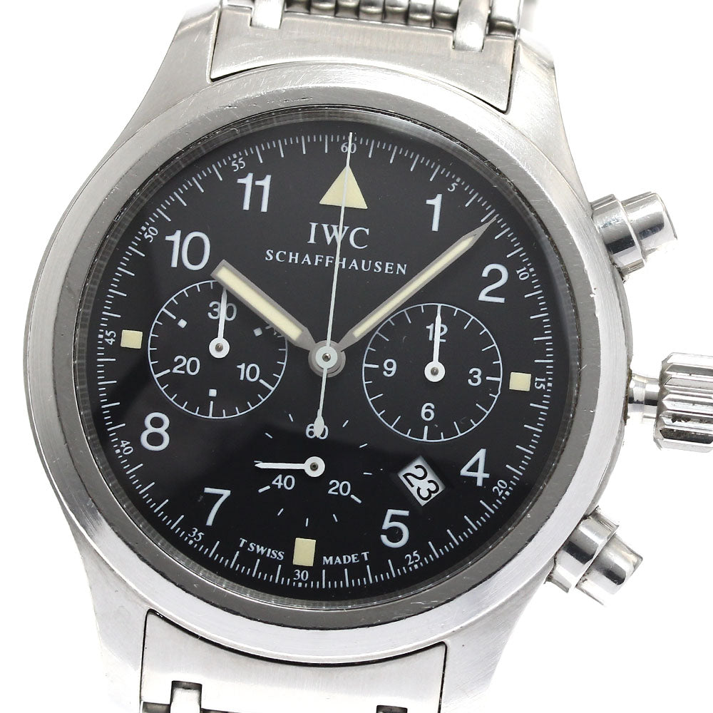 IWC SCHAFFHAUSEN Freeger IW374101 Chronograph black Dial Quartz Men's Watch_888385