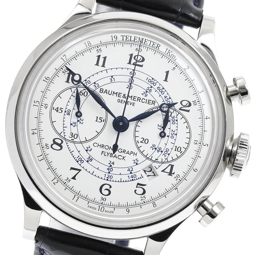 Baume & Mercier Cape Land flyback MOA10006 Chronograph Date white Dial Automatic Men's Watch_888392