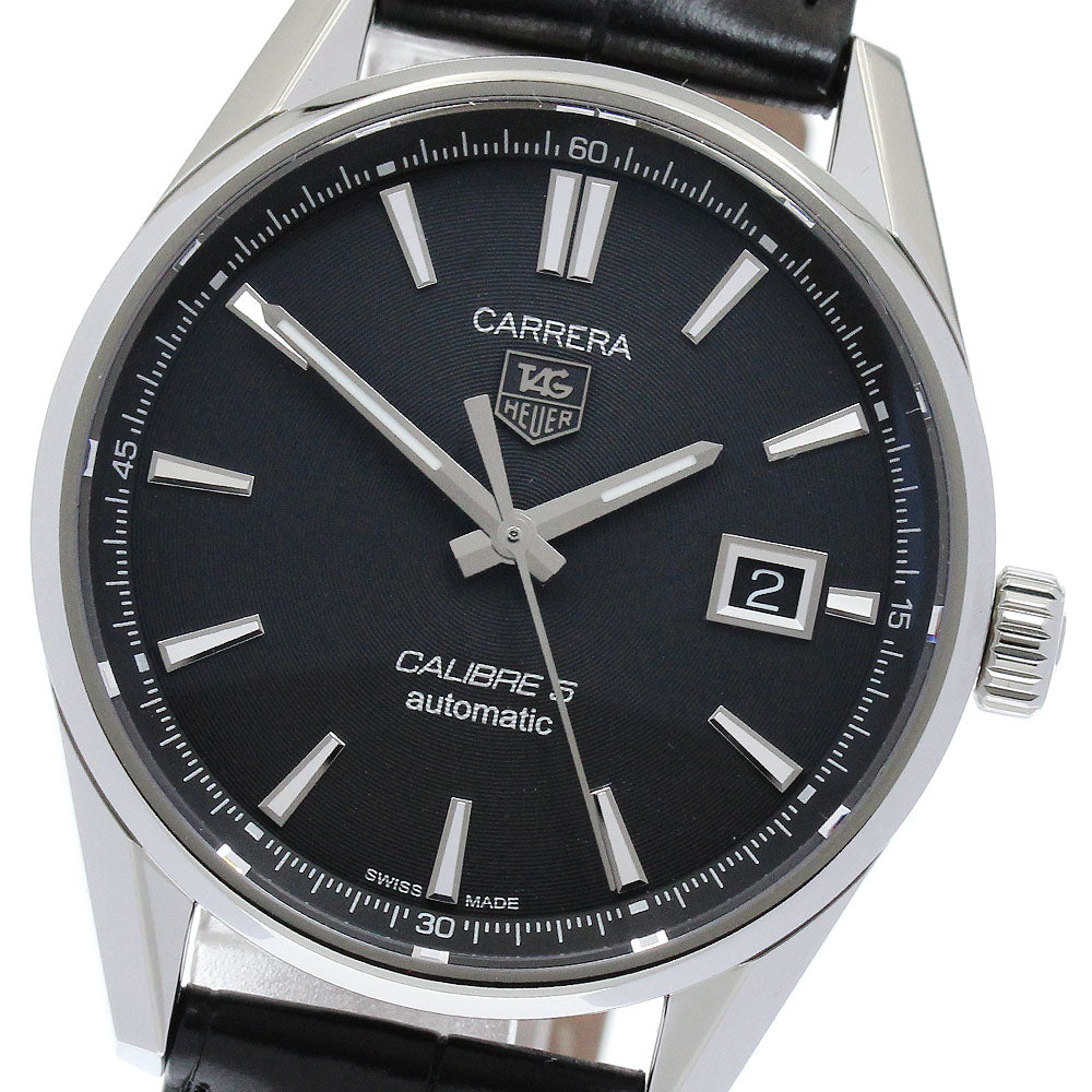 TAG HEUER Carrera Caliber 5 WAR211A-1 Date black Dial Automatic Men's Watch_888415