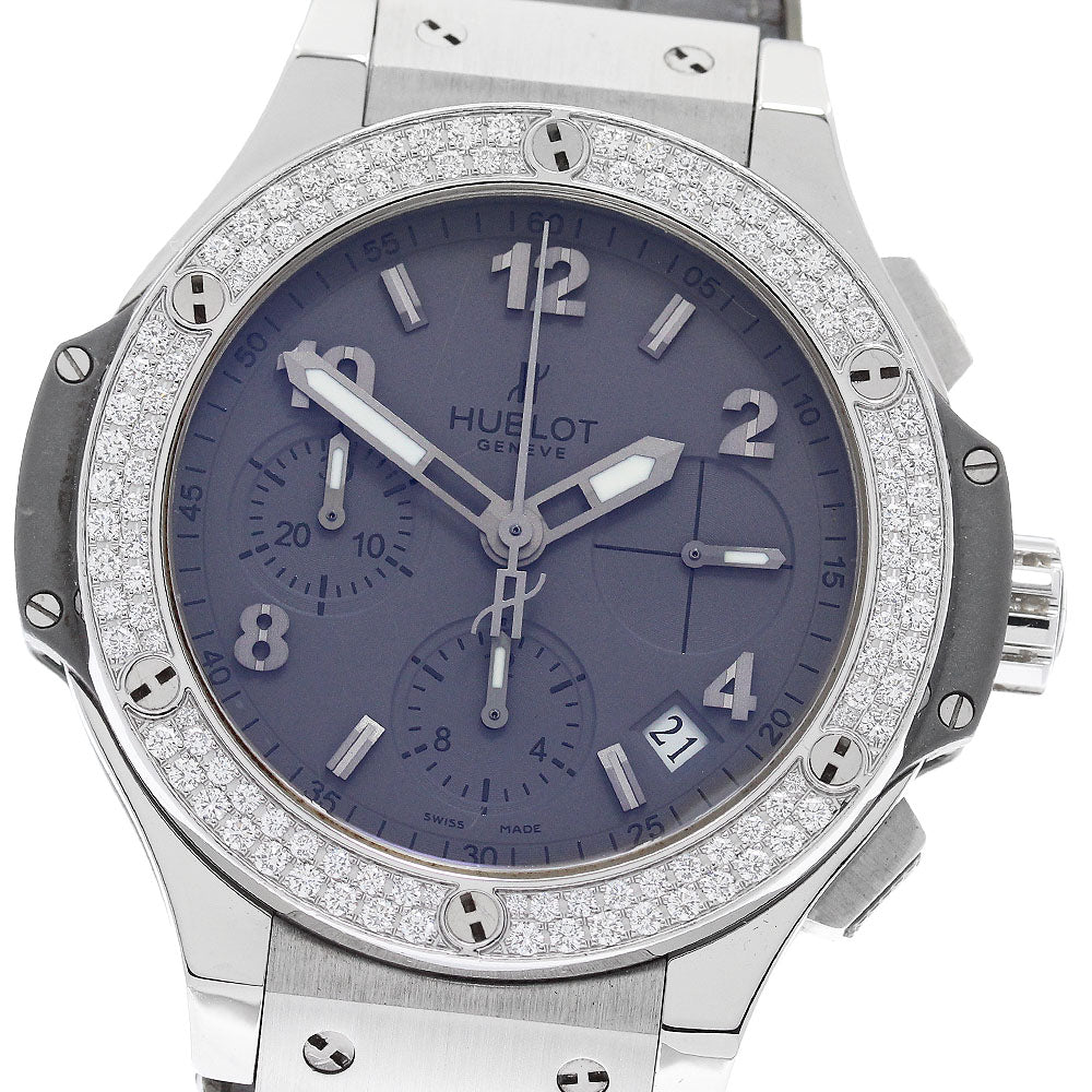 HUBLOT Big Bang Earl Gray 342.ST.5010.LR.1104 diamond bezel chronograph gray Dial Automatic Men's Watch_888440
