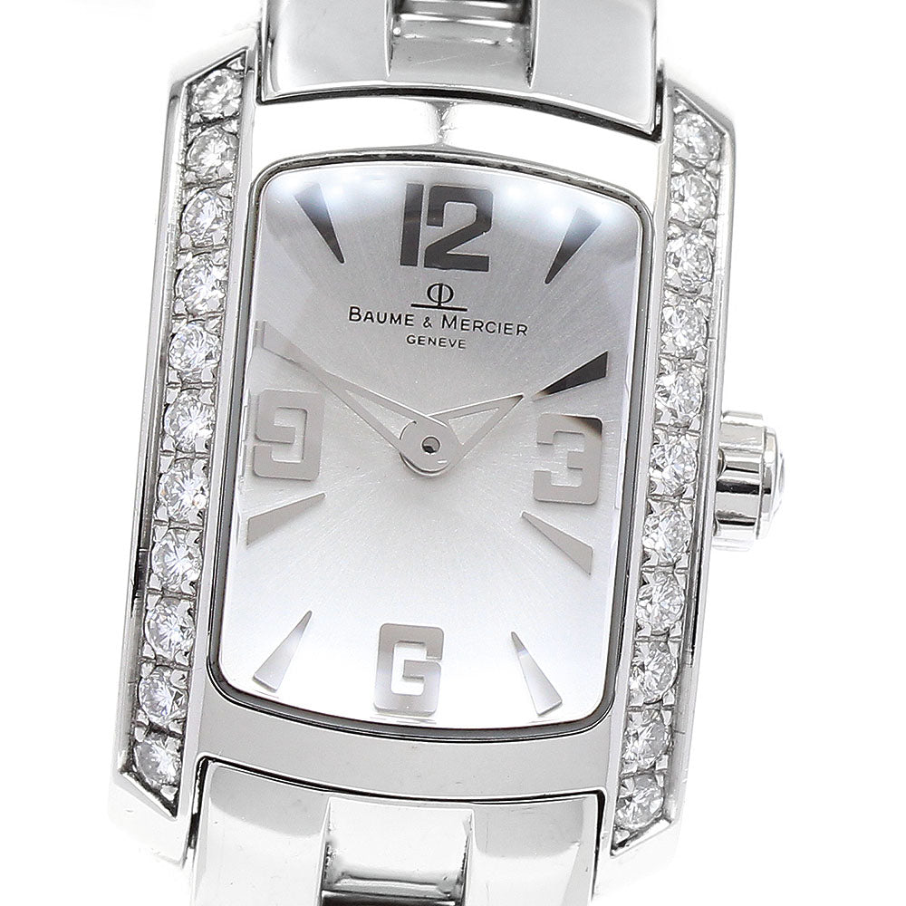 Baume & Mercier Hampton 65340 Side diamond Silver Dial Quartz Ladies_888459