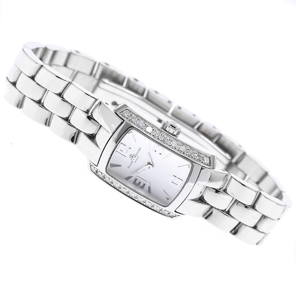 Baume & Mercier Hampton 65340 Side diamond Silver Dial Quartz Ladies_888459