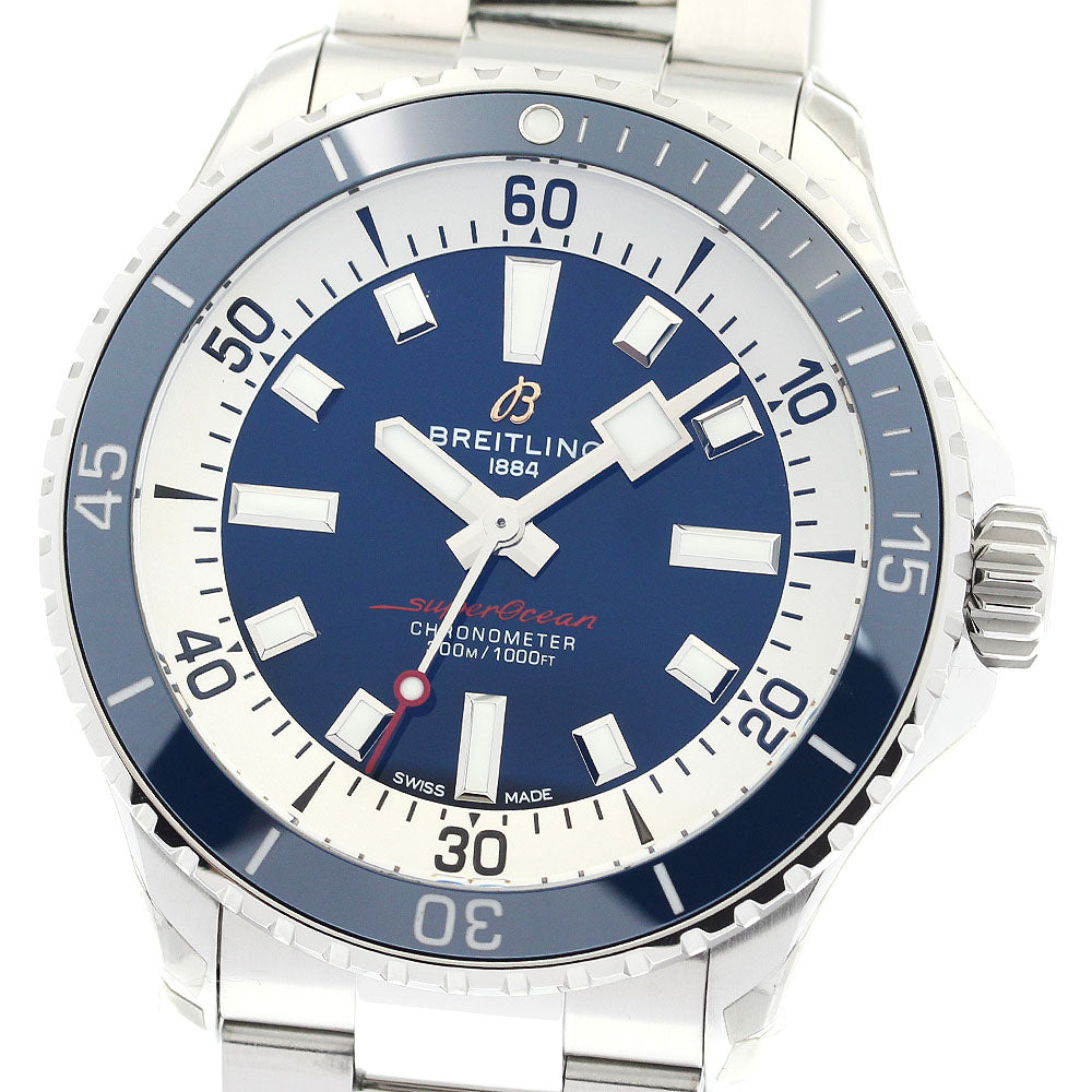 BREITLING Super Ocean 42 A17375 Navy / Silver Dial Automatic Men's Watch_888483