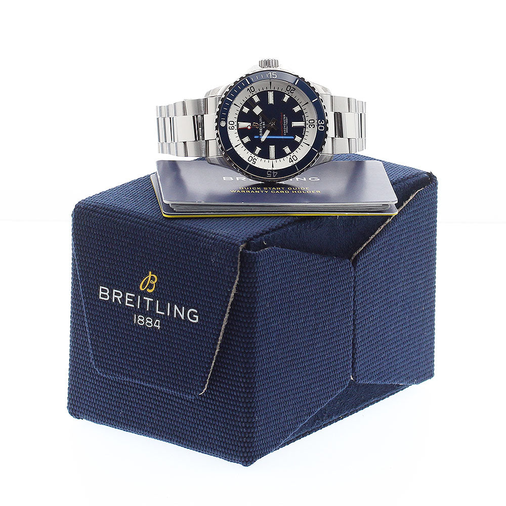 BREITLING Super Ocean 42 A17375 Navy / Silver Dial Automatic Men's Watch_888483