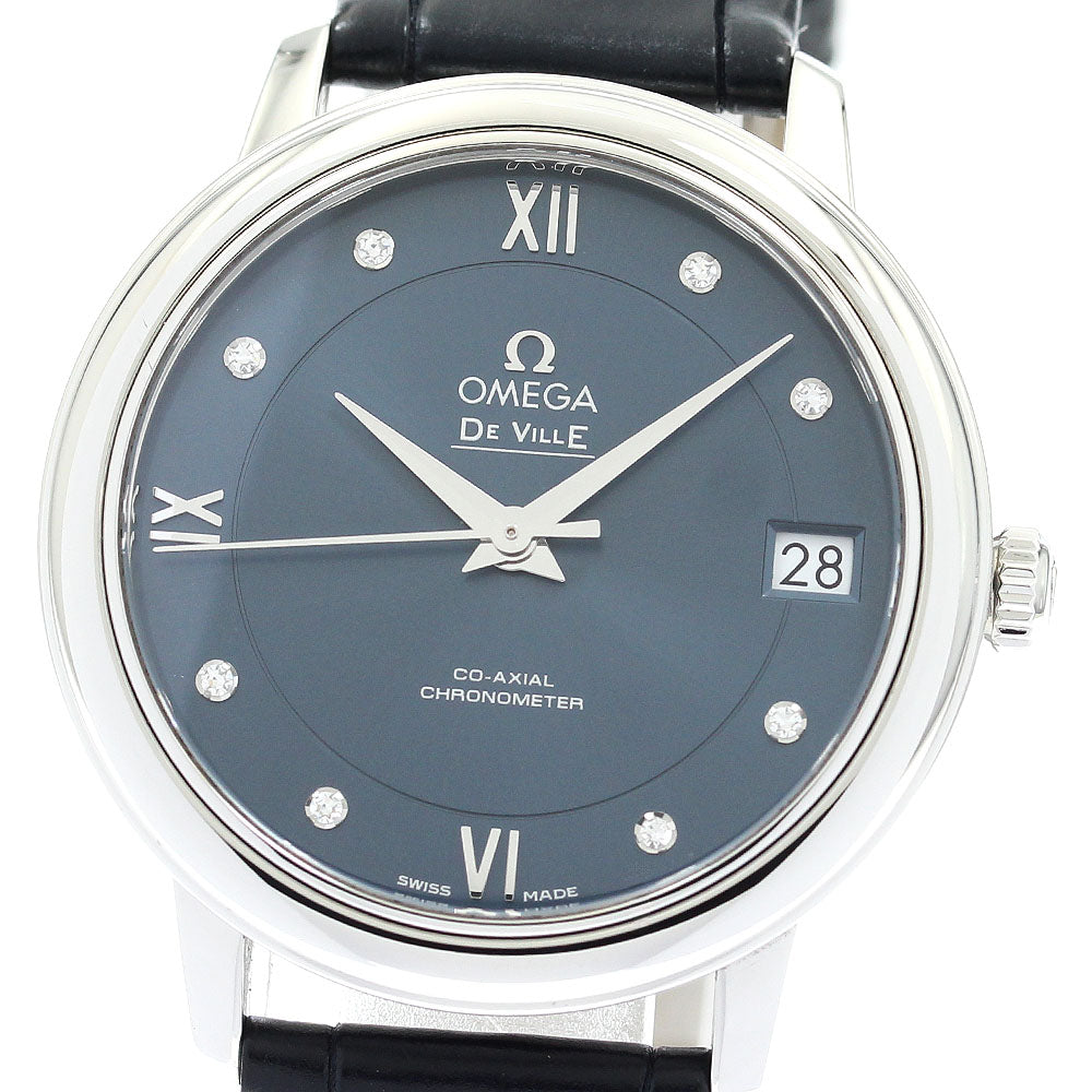 OMEGA De Ville Prestige 424.13.33.20.53.001 Co-axial 8P diamond Navy Dial Automatic Ladies Watch_888487