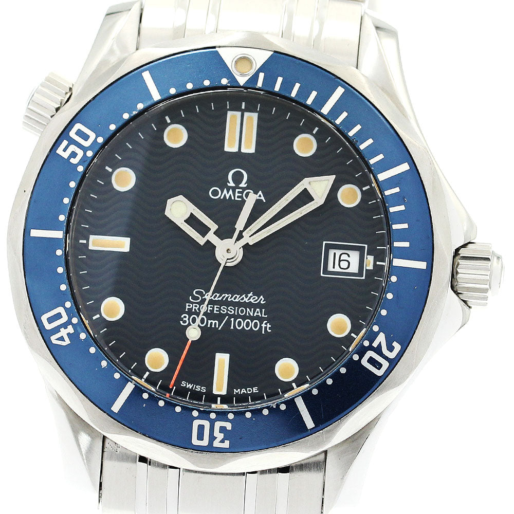OMEGA Seamaster300 2561.80 Date Navy Dial Quartz Boy's Watch_888490