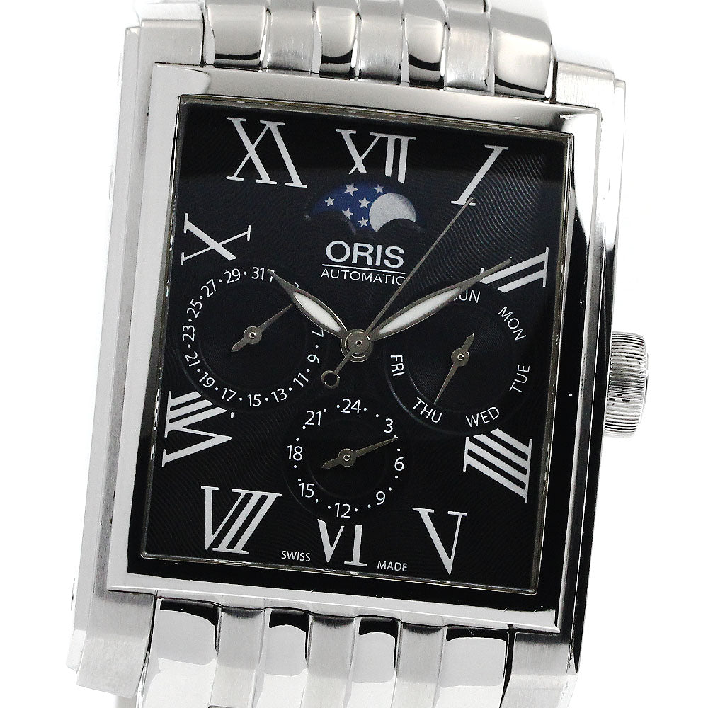 ORIS Rectangular Complication 7658 Day Date Moon Phase AT Men's Watch_888492