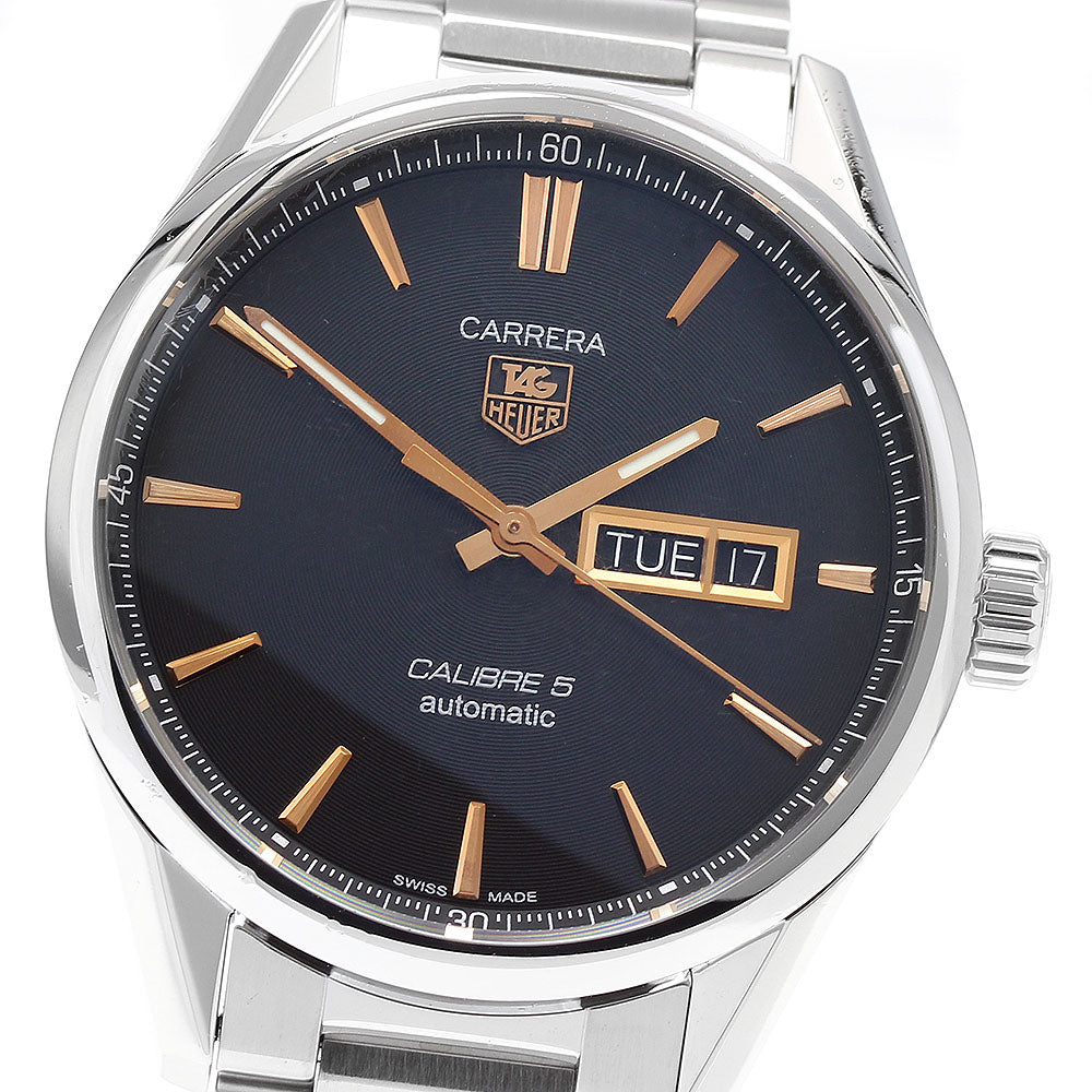 TAG HEUER Carrera Caliber 5 WAR201C-1 Day date black Dial Automatic Men's_888493
