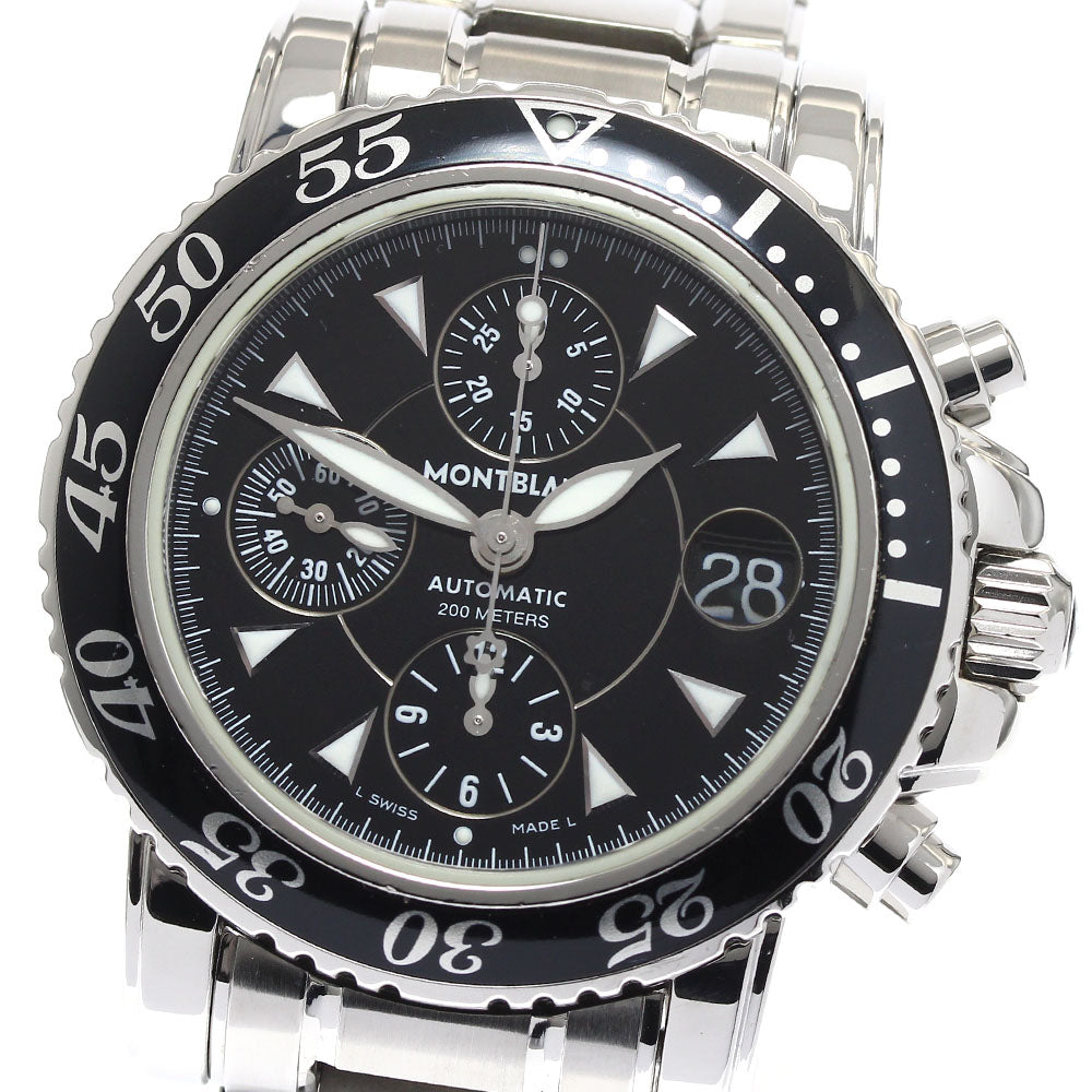 MONTBLANC Meisterstic 7034 Date Chronograph Black Dial Automatic Men's _888568