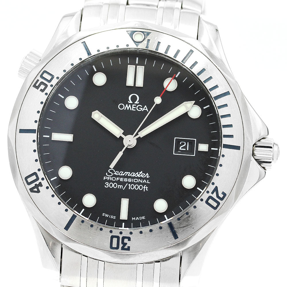 OMEGA Seamaster300 2261.50 Date black Dial Quartz Men's Watch_888578