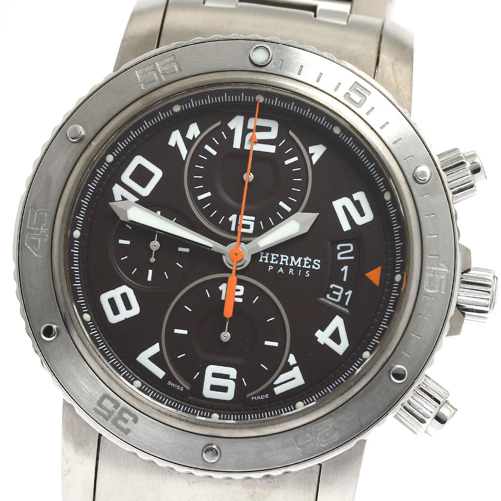 HERMES Clipper diver CP2.941 Chronograph gray Dial Automatic Men's Watch_888585