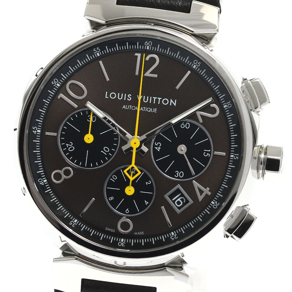 LOUIS VUITTON Tambour Q112F Chronograph Brown Dial Automatic Men's Watch_888587