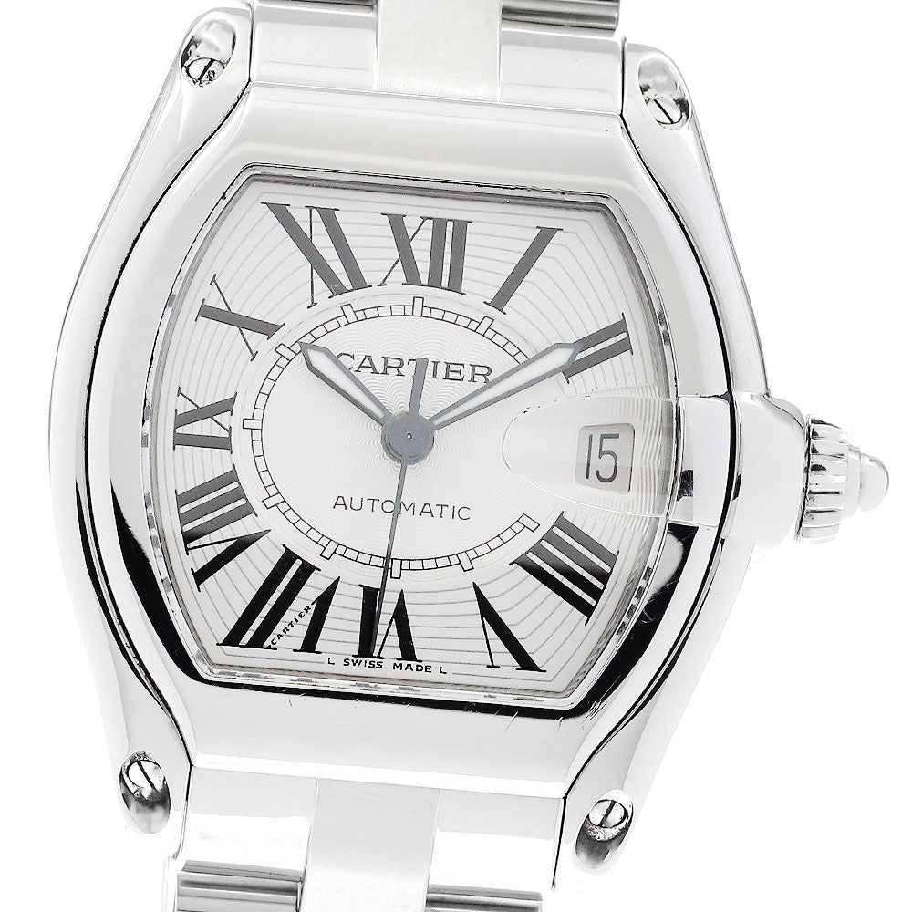 CARTIER Roadster LM W62025V3 Date Silver Dial Automatic Men's Watch_888593