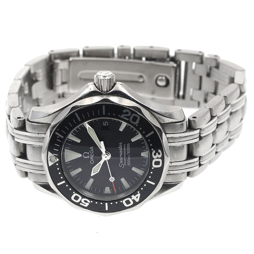 OMEGA Seamaster300 2282.50 Date black Dial Quartz Ladies Watch_888609