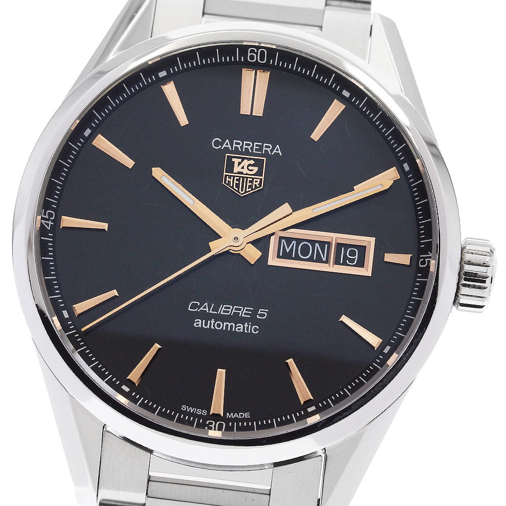 TAG HEUER Carrera Caliber 5 WAR201C-0 Day date black Dial Automatic Men's_888619
