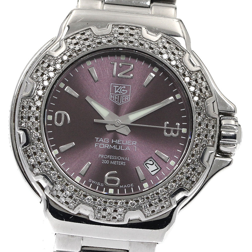 TAG HEUER Formula 1 WAC1219 diamond bezel purple Dial Quartz Ladies Watch_888621