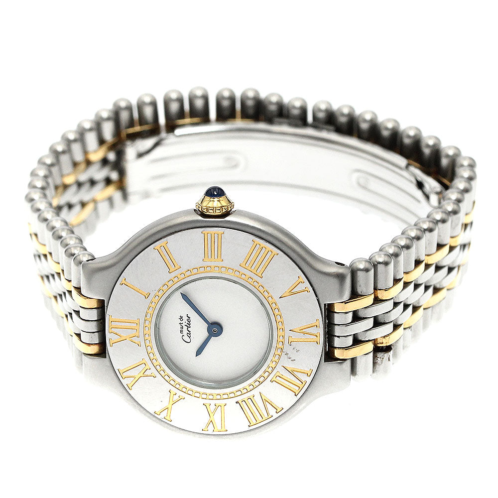 CARTIER Must21 W10051F4 Silver Dial Quartz Ladies Watch_888629
