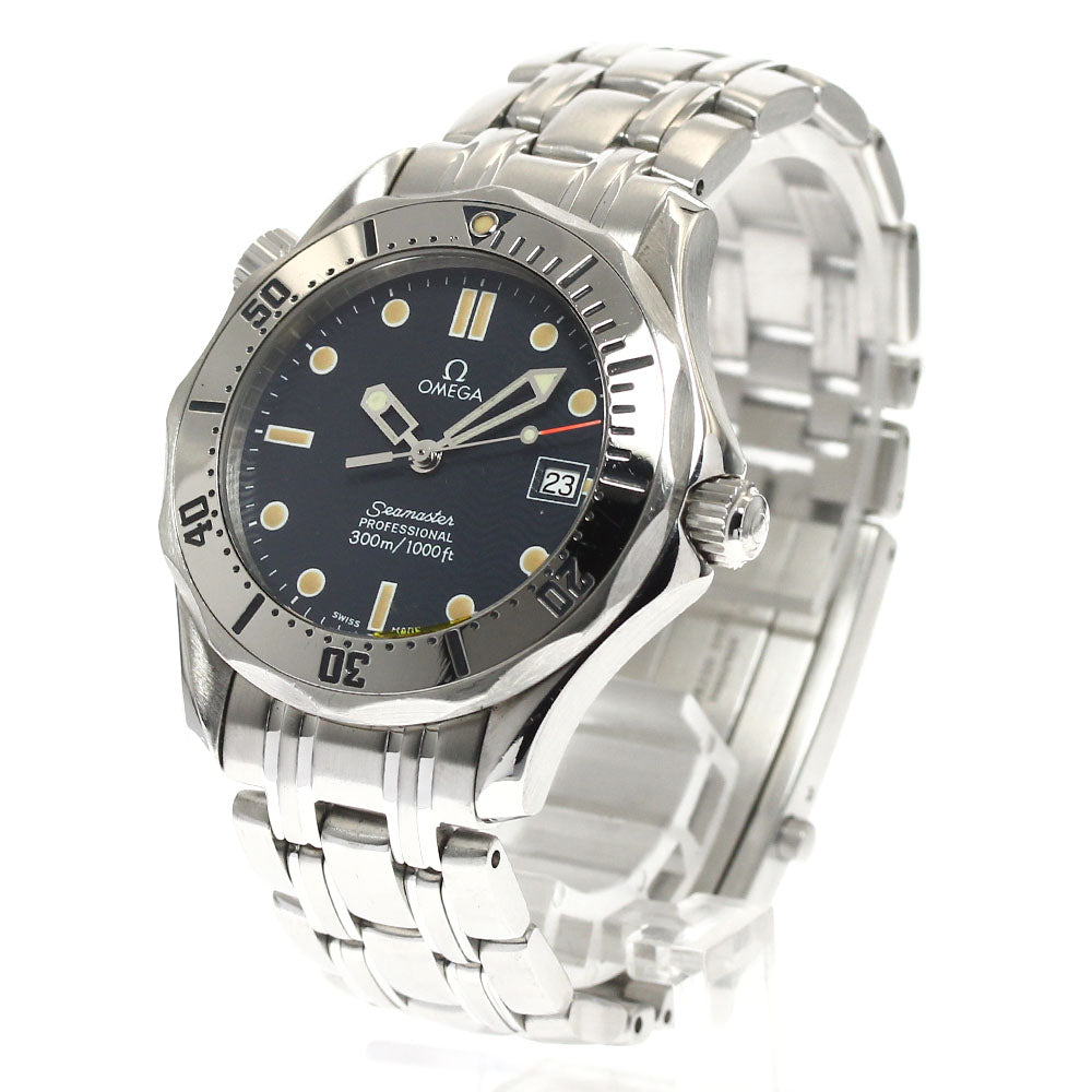 OMEGA Seamaster300 2562.80 Date Navy Dial Quartz Boy's Watch_888634