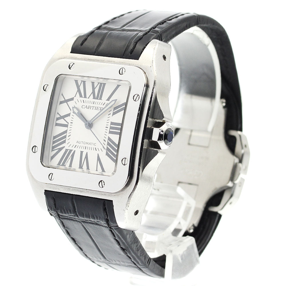 CARTIER Santos 100LM W20073X8 Silver Dial Automatic Men's Watch_888645