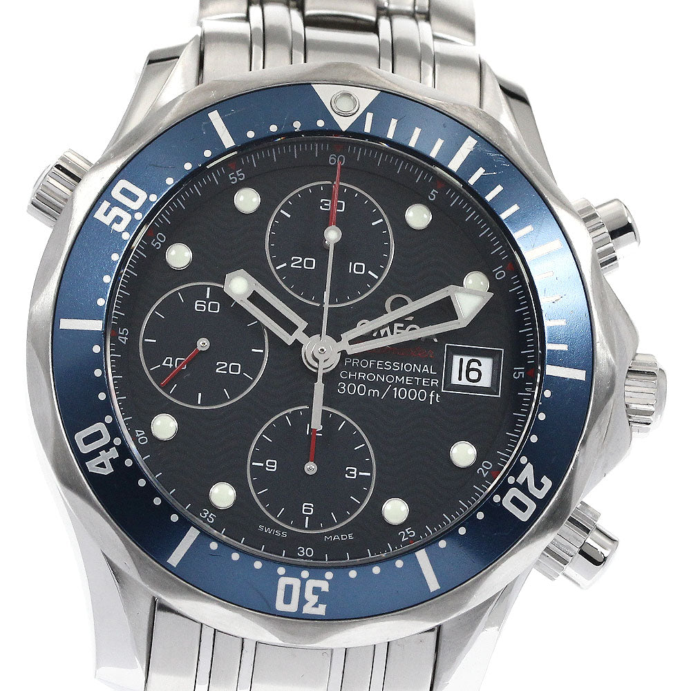 OMEGA Seamaster300 2225.80 Chronograph Navy Dial Automatic Men's Watch_888655