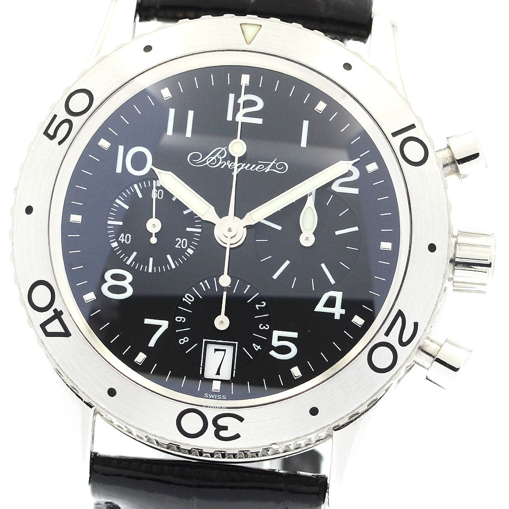 Breguet Transatlantic Type XX 3820 Date Chronograph black Dial Automatic Men's Watch_888684