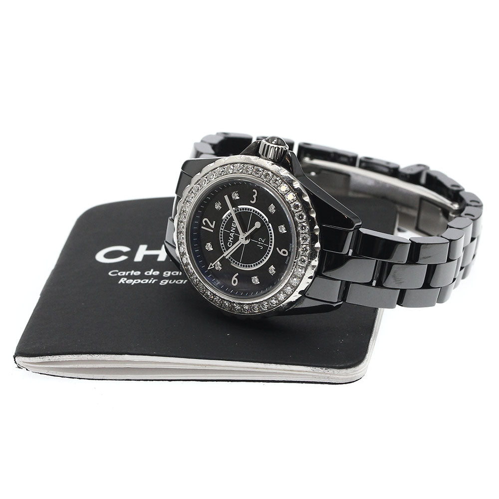 CHANEL J12 H2571 Diamond bezel 8P black Dial Quartz Ladies Watch_888705