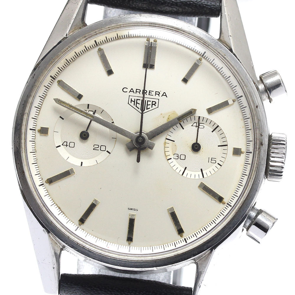 Heuer Carrera Cal.92 Chronograph Silver Dial Hand Winding Men's Watch_888708
