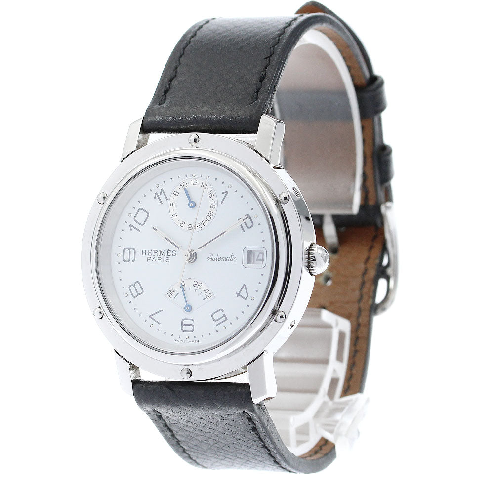 HERMES Clipper CL5.710 GMT power reserve white Dial Automatic Men's Watch_888782