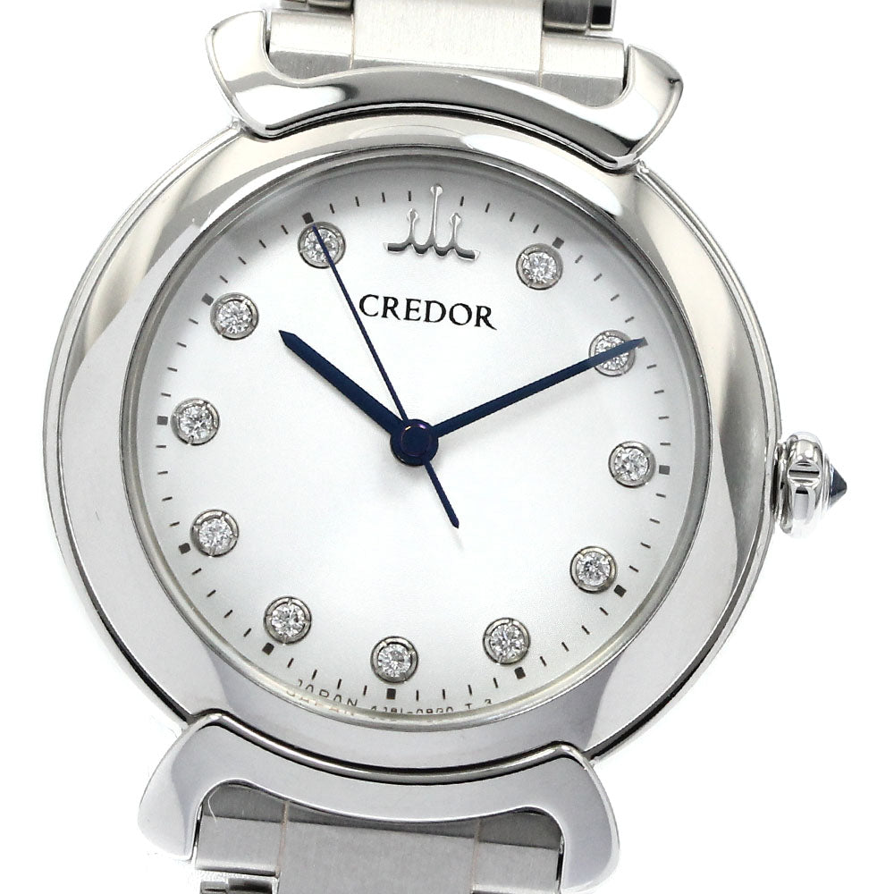 SEIKO CREDOR Linearx GSAS935/4J81-0AY0 11P diamond Quartz Ladies Watch_888796