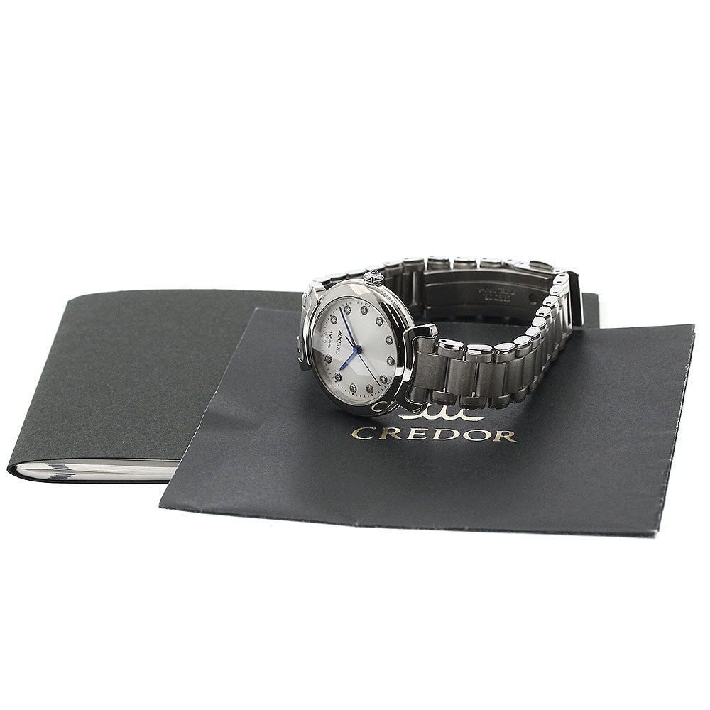 SEIKO CREDOR Linearx GSAS935/4J81-0AY0 11P diamond Quartz Ladies Watch_888796