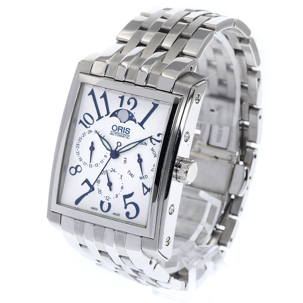 ORIS Rectangular complication 7658 Moon phase Silver Dial Automatic Men's_888799