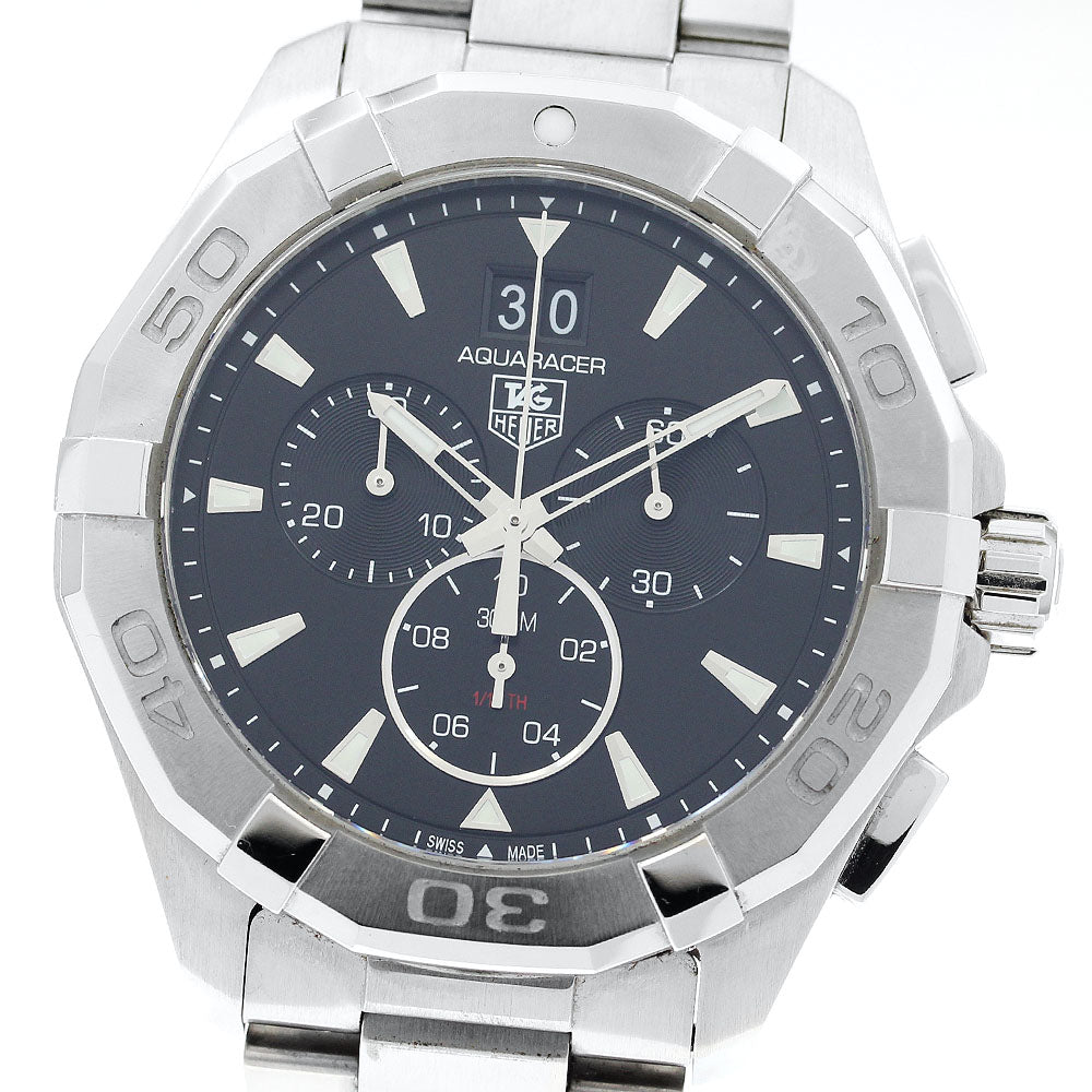 TAG HEUER Aqua racer CAY1110-0 Chronograph Date black Dial Quartz Men's Watch_888810