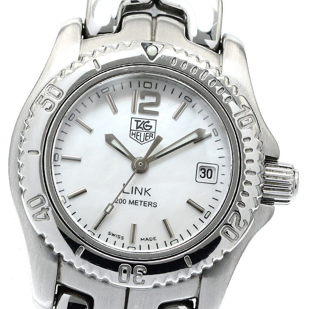TAG HEUER Link WT141H Date White shell Dial Quartz Ladies Watch_888813