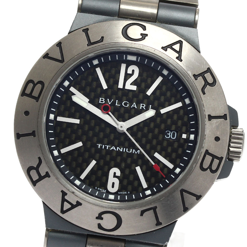 BVLGARI Diagono Titanium TI44TA Date black Dial Automatic Men's Watch_888823