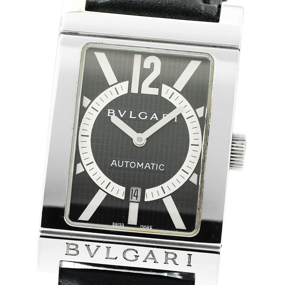BVLGARI Rettangolo RT45S Date Black Dial Automatic Men's Watch_888831