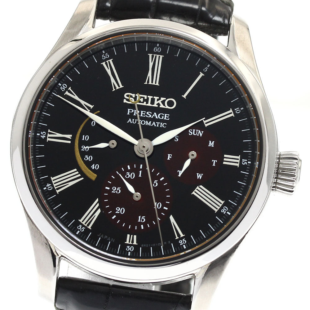 SEIKO Presage lacquer / sandalwood limited model SARW045/6R21-01F0 Power reserve black Dial Automatic Men's Watch_888833