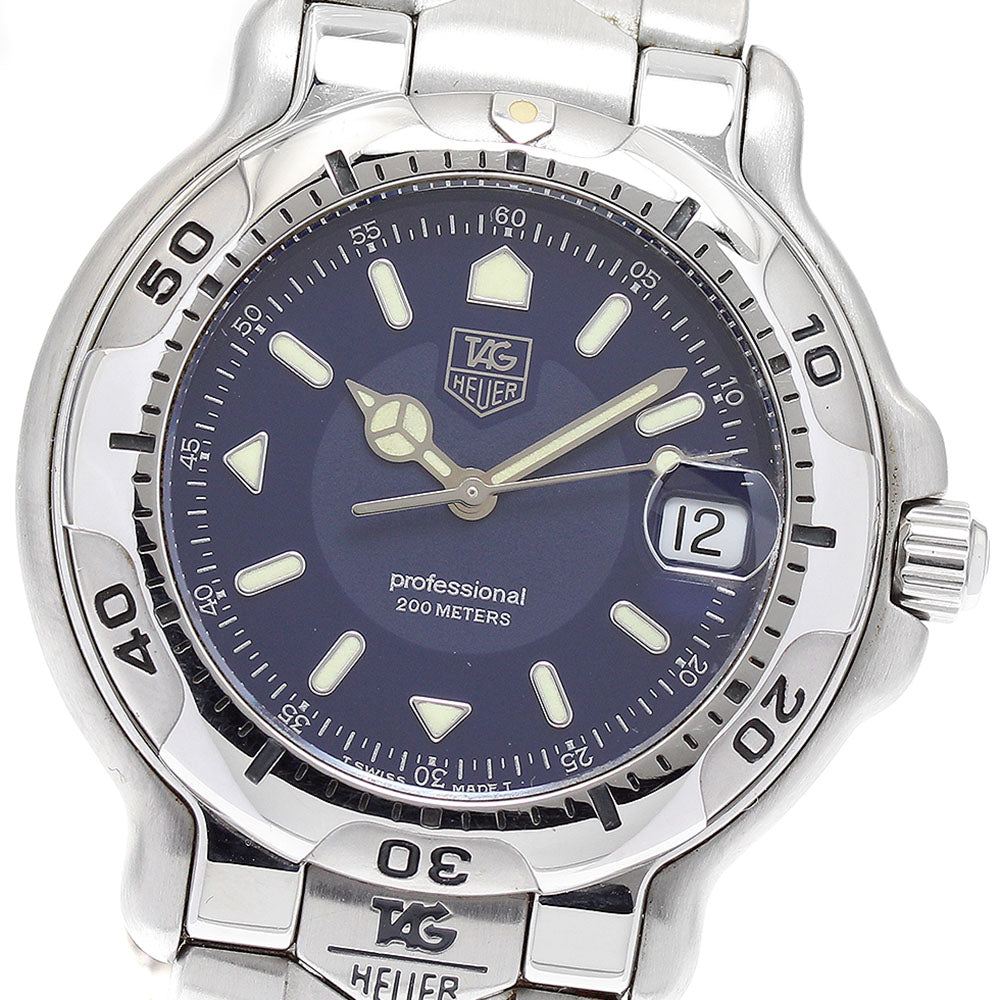 TAG HEUER 6000 Series Professional WH1115-K1 Date Navy Dial Quartz Men's_888838