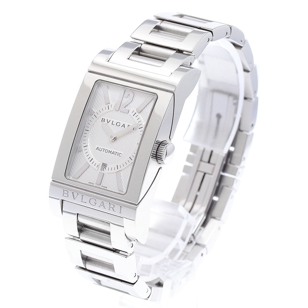 BVLGARI Rettangolo RT45S Date Silver Dial Automatic Men's Watch_888841